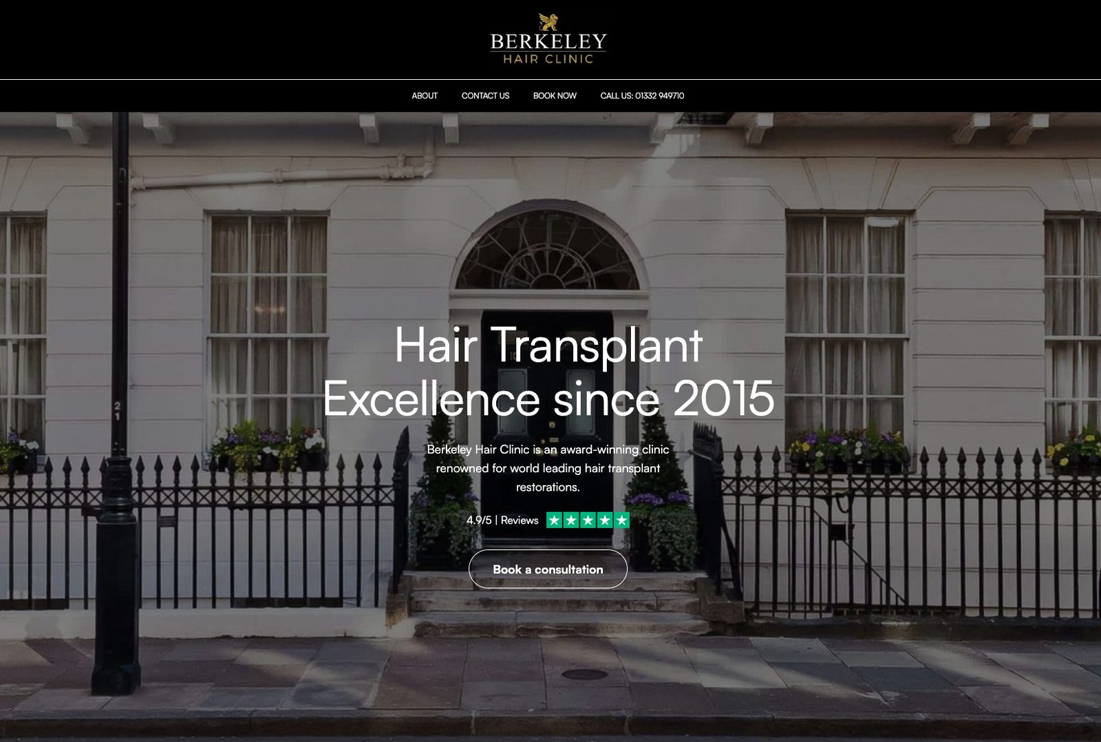 Berkeley Hair Clinic — SEO and web by Vsual Agency