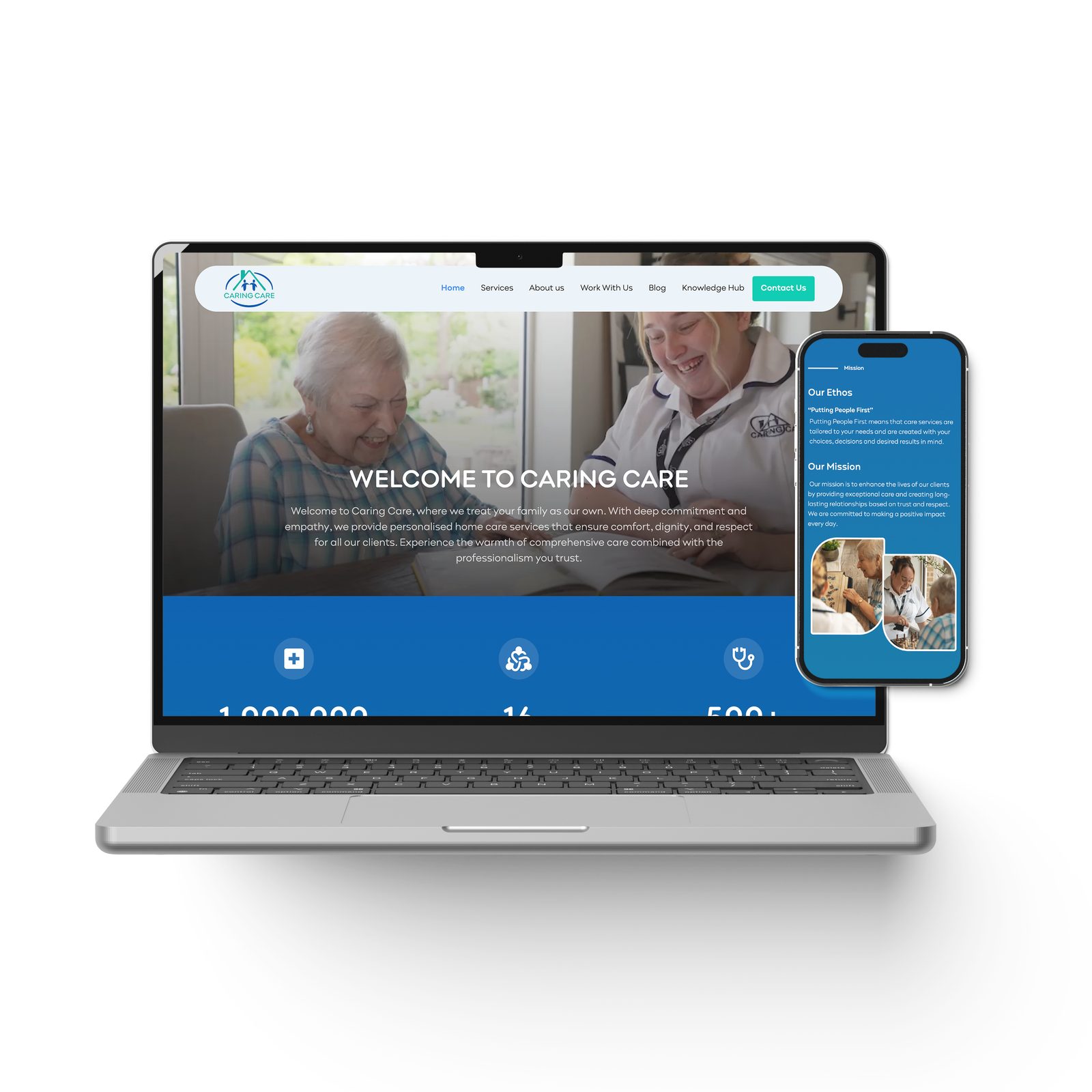 Caring Care — growth partner, social media and web by Vsual Agency